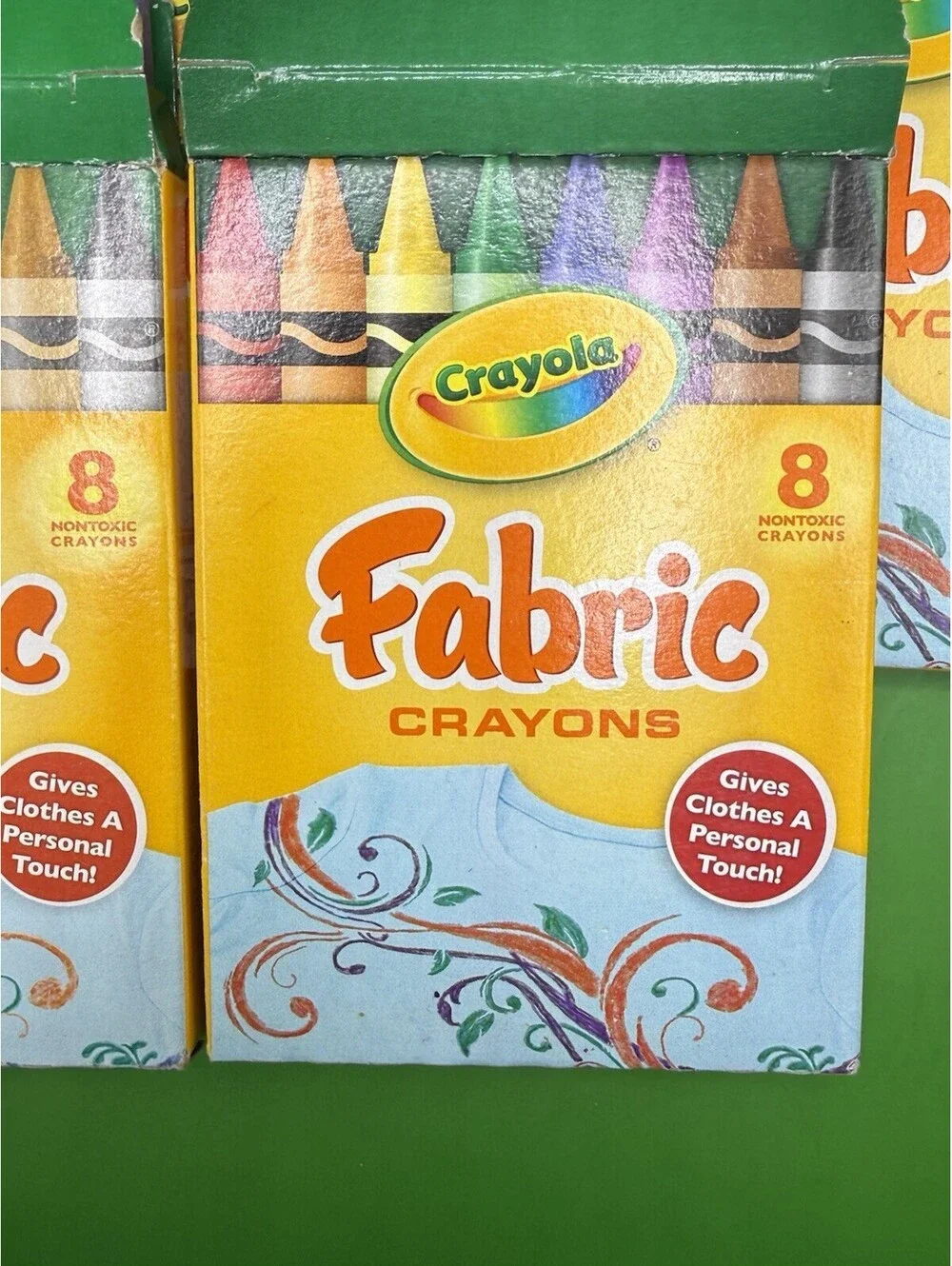 5 Packs Boxes of 8 Crayola Fabric Crayon 2009 - Crayons Discontinued Vintage